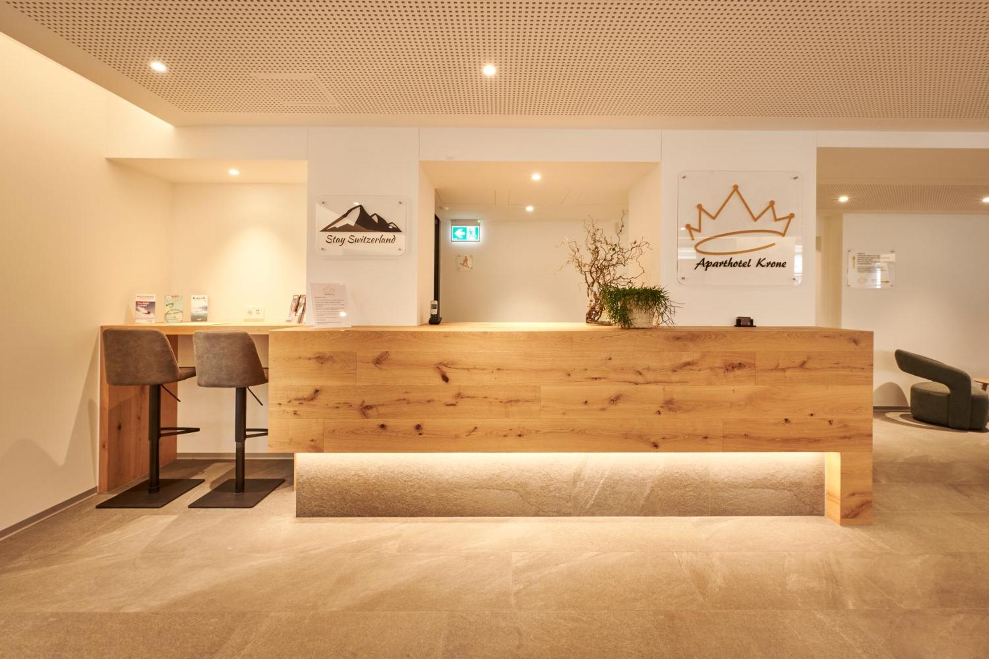Aparthotel Krone - Self Check-In Unterseen Exteriér fotografie